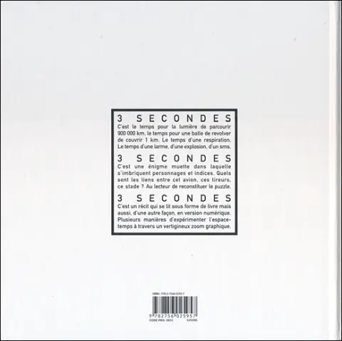 Verso de l'album 3 secondes