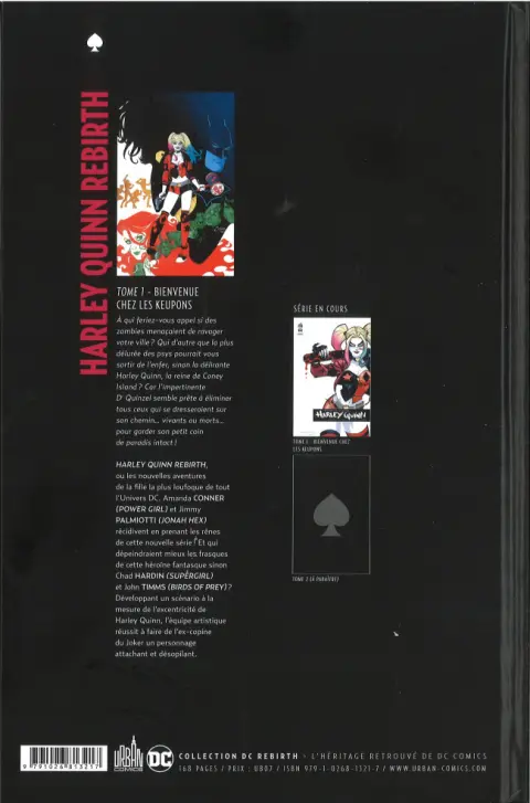 Verso de l'album Harley Quinn Rebirth Tome 1 Bienvenue chez les Keupons