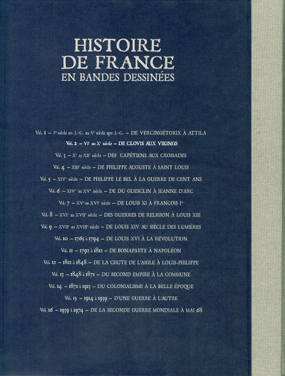Verso de l'album Histoire de France en Bandes Dessinées Tome 2 De Clovis aux Vikings