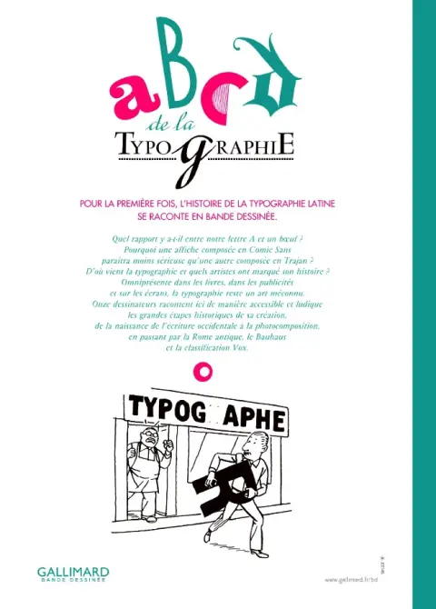 Verso de l'album ABCD de la typographie