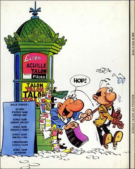 Verso de l'album Achille Talon Tome 6 Achille Talon au pouvoir