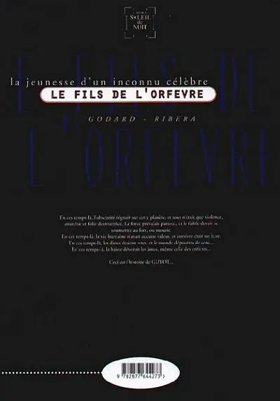 Verso de l'album La Jeunesse d'un inconnu célèbre Tome 1 Le fils de l'orfèvre