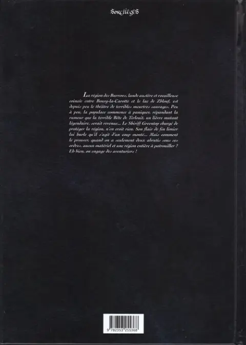 Verso de l'album La Malédiction de Tirlouit Tome 1/2