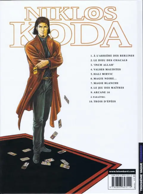 Verso de l'album Niklos Koda Tome 9 Arcane 16