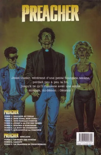 Verso de l'album Preacher Tome 7 Que souffle la tempête