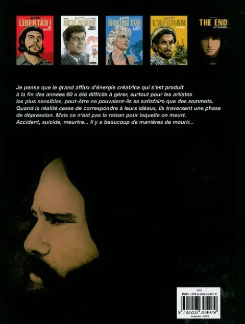 Verso de l'album Rebelles Tome 5 The End - Jim Morrisson