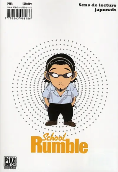 Verso de l'album School rumble 3