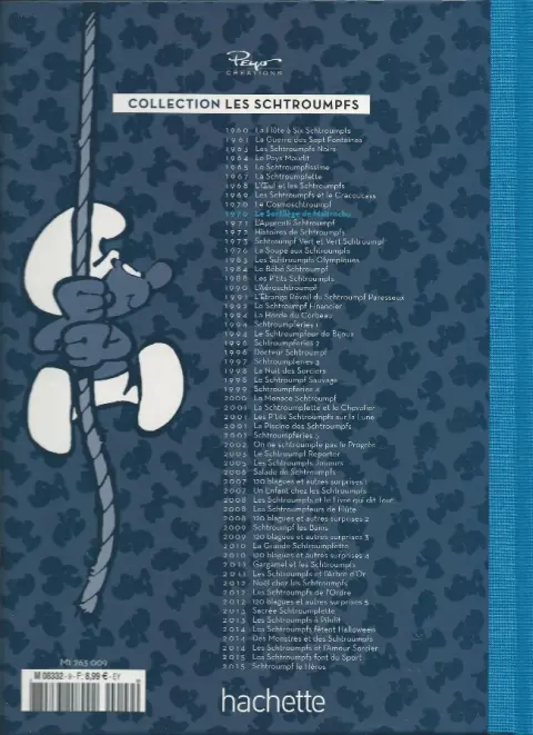 Verso de l'album Les Schtroumpfs La collection Tome 9 Le Sortilège de Maltrochu