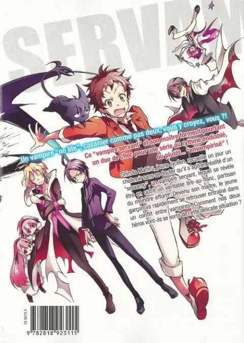 Verso de l'album Servamp 1