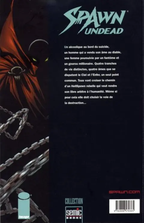 Verso de l'album Spawn - Undead 1
