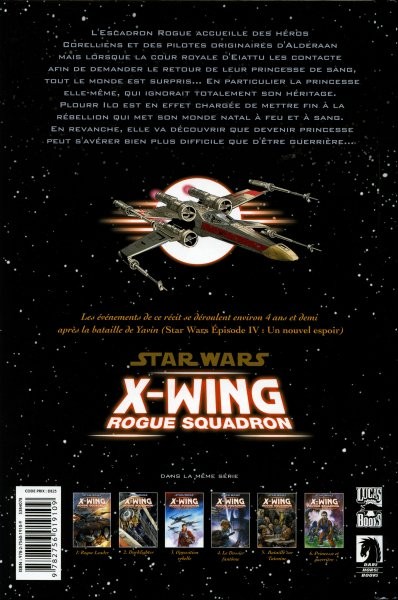 Verso de l'album Star Wars - X-Wing Rogue Squadron Tome 6 Princesse et guerrière