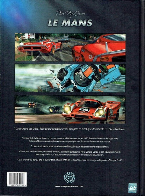 Verso de l'album Steve McQueen in Le Mans Tome 1