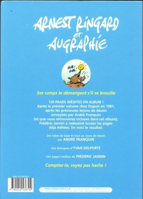 Verso de l'album Arnest Ringard et Augraphie Tome 2