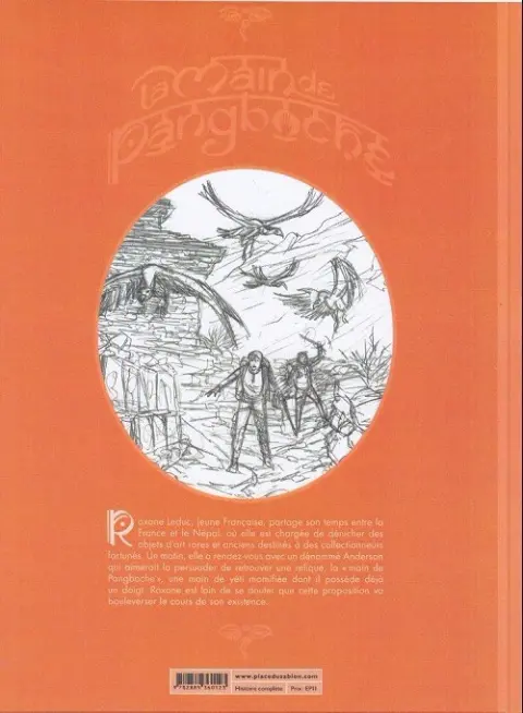 Verso de l'album Les Tribulations de Roxane La Main de Pangboche