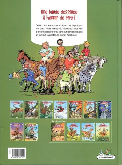 Verso de l'album Triple galop Tome 9