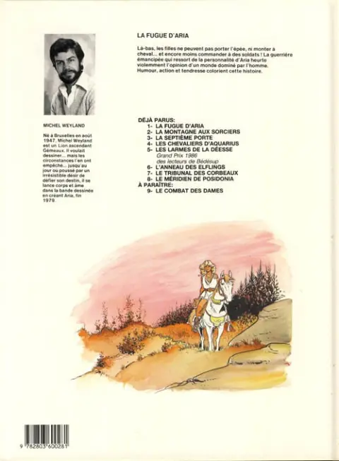 Verso de l'album Aria Tome 1 La fugue d'Aria