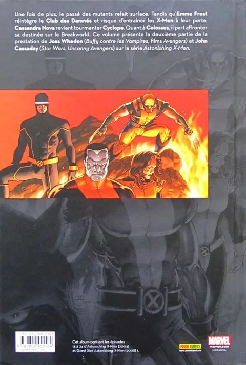 Verso de l'album Astonishing X-Men Tome 2