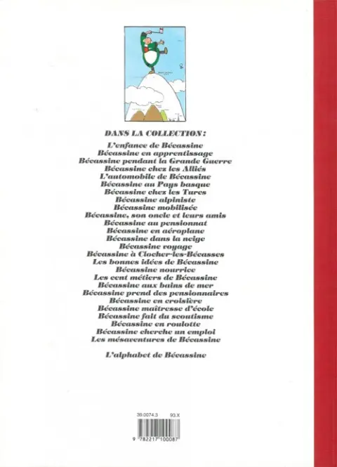 Verso de l'album Bécassine Tome 10 Bécassine alpiniste