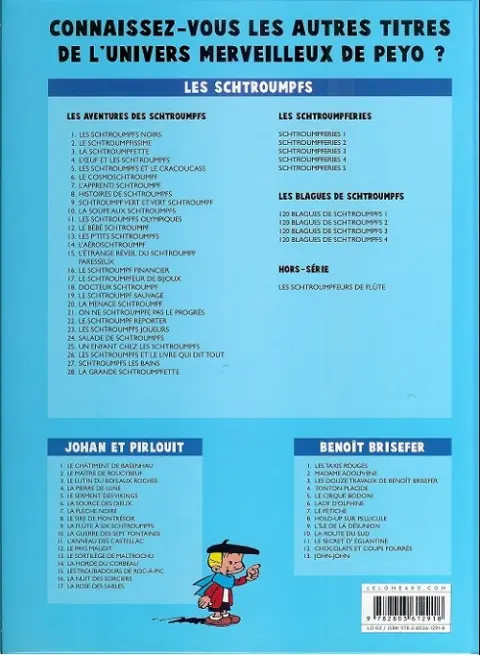 Verso de l'album Benoît Brisefer Tome 4 Tonton Placide