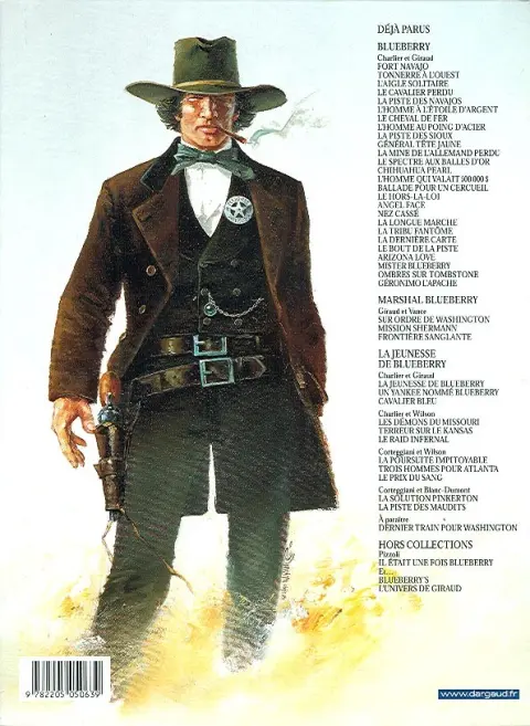 Verso de l'album Marshal Blueberry Tome 2 Mission Sherman
