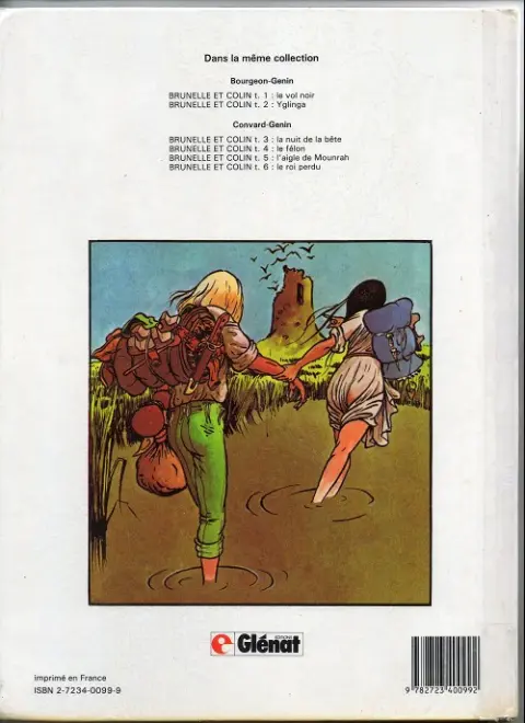 Verso de l'album Brunelle et Colin Tome 1 Le vol noir