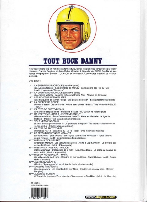 Verso de l'album Tout Buck Danny Tome 10 Missions Top secret