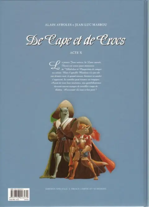 Verso de l'album De Cape et de Crocs Tome 10 De la Lune à la Terre