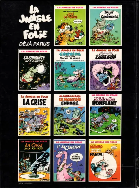 Verso de l'album La Jungle en folie Tome 1 Les aventures de Joé le tigre
