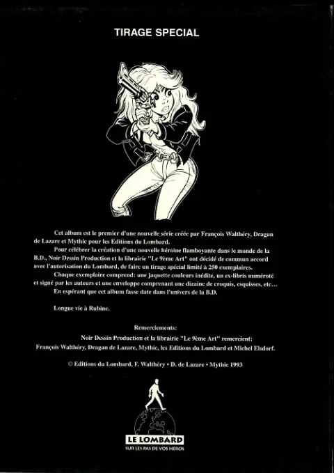 Verso de l'album Rubine Tome 1 Les mémoires troubles