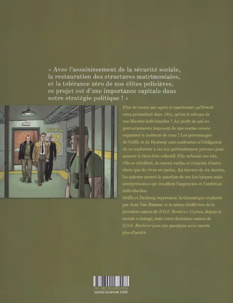 Verso de l'album S.O.S. Bonheur Saison 2 Volume 1