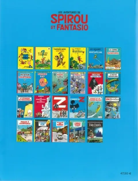 Verso de l'album Spirou et Fantasio L'Intégrale 1
