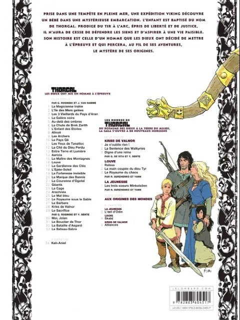 Verso de l'album Thorgal Tome 6 La chute de Brek Zarith