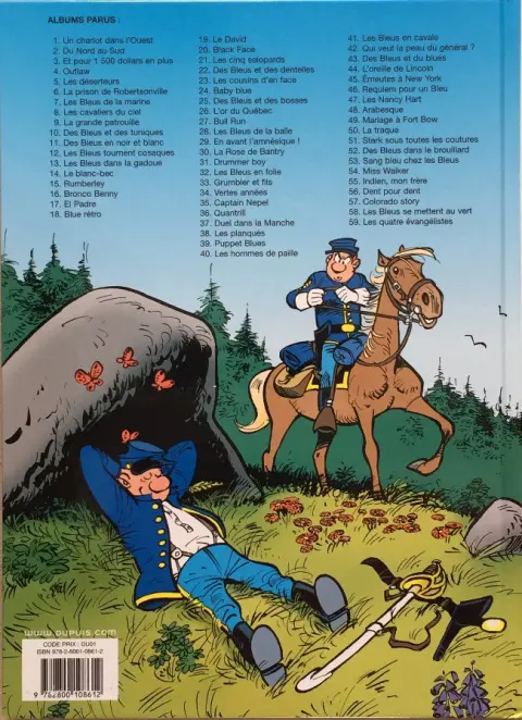 Verso de l'album Les Tuniques Bleues Tome 4 Outlaw