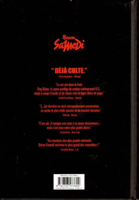 Verso de l'album Baron Samedi