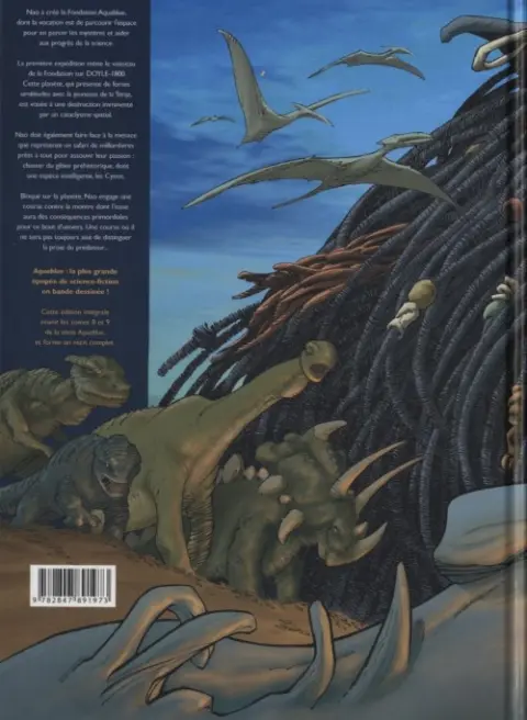 Verso de l'album Aquablue Le totem des Cynos Édition Intégrale