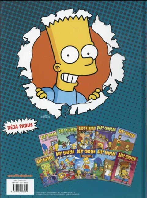 Verso de l'album Bart Simpson Tome 11 Ca décolle
