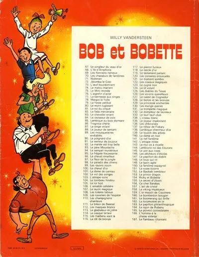 Verso de l'album Bob et Bobette Tome 167 Le flambeau chantant