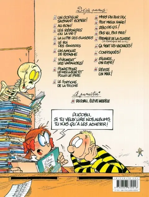 Verso de l'album L'Élève Ducobu Tome 18 Révise un max !