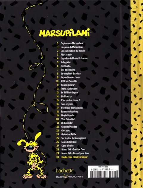 Verso de l'album Marsupilami Tome 30 Houba ! Une histoire d'amour