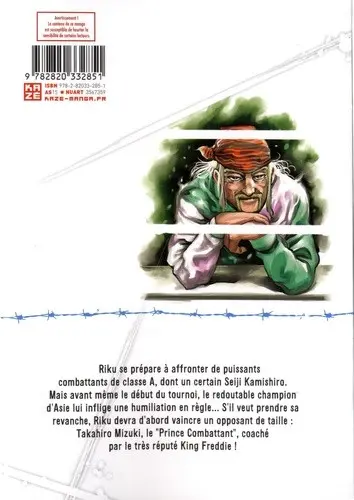 Verso de l'album Riku-do - La rage aux poings 11