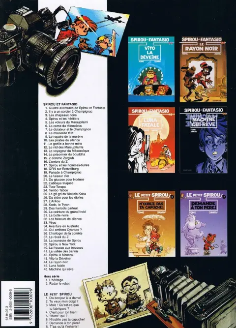 Verso de l'album Spirou et Fantasio Tome 7 Le dictateur et le champignon