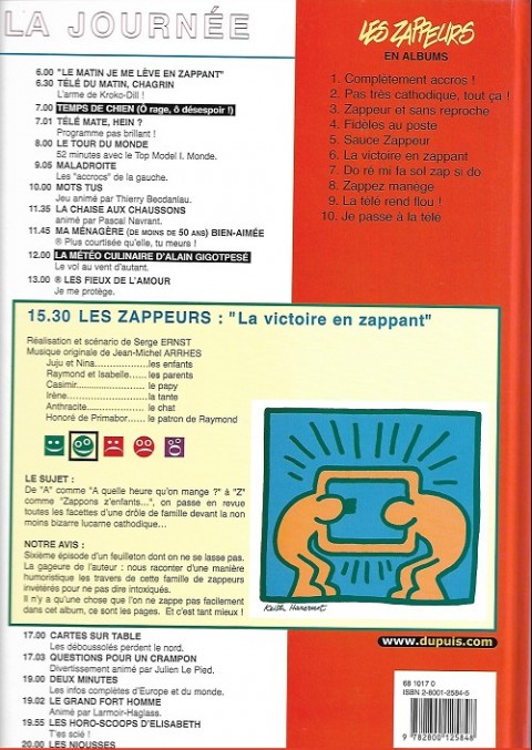Verso de l'album Les Zappeurs Tome 6 La victoire en zappant