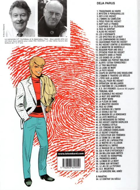 Verso de l'album Ric Hochet Tome 50 Le crime de l'an 2000