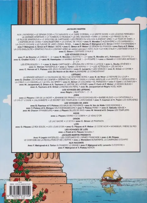 Verso de l'album Alix Tome 15 L'enfant grec