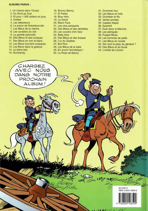 Verso de l'album Les Tuniques Bleues Tome 2 Du nord au sud