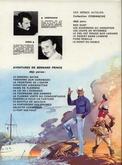 Verso de l'album Bernard Prince Tome 10 Le souffle de moloch