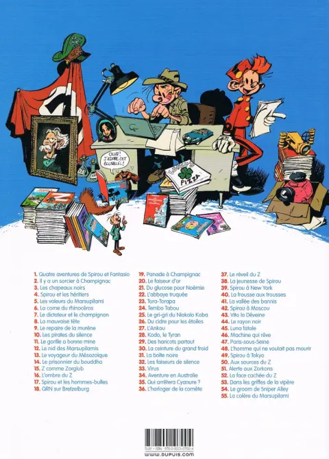 Verso de l'album Spirou et Fantasio Tome 29 Des haricots partout