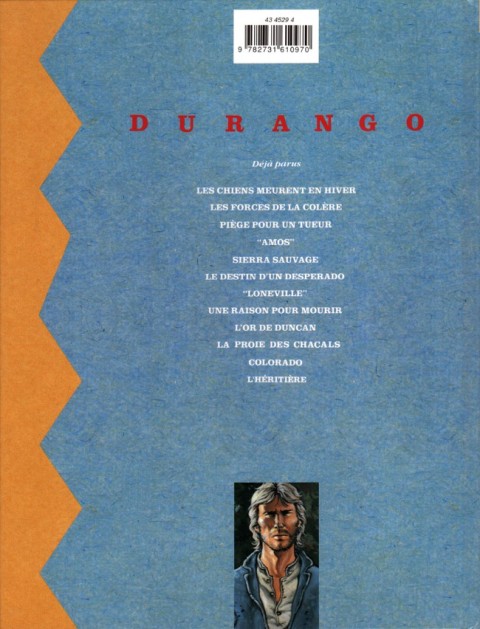 Verso de l'album Durango Tome 12 L'héritière