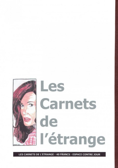Verso de l'album Les Carnets de l'étrange Tome 1