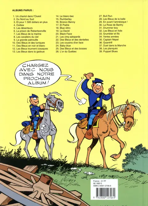 Verso de l'album Les Tuniques Bleues Tome 17 El Padre